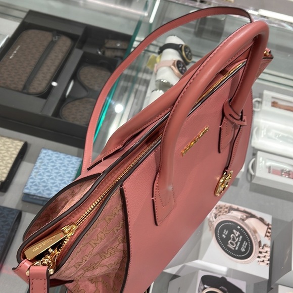 Michael Kors Avril Large Top Zip Satchel Shoulder Bag 
Rose - Picture 8 of 16